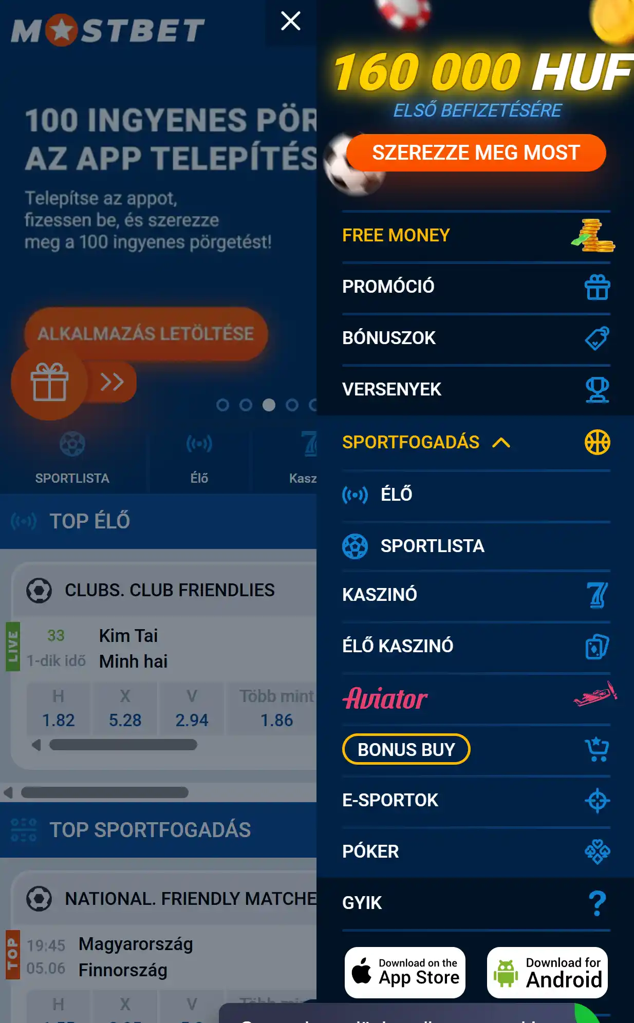 Mostbet mobilalkalmazás Android